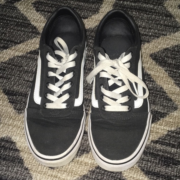 Vans Shoes - Black & White Low Top Vans